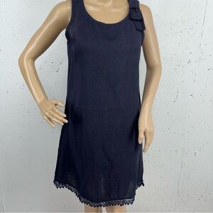 Bellambia Italy Women’s size Small Navy Blue Sleeveless Linen Dress